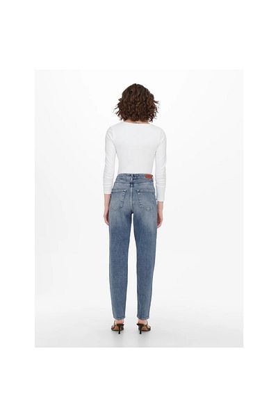 ONLY Pantaloni de damă albaștri cu talie înaltă moderni 15250081