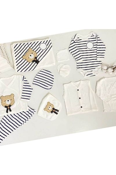 Necix's 6-Piece CUTE MONTHS BIRTH SET (10-Piece HOSPITAL EXIT, BABY BAG, SWADDLE, BLANKET, WIPES AND SOCKS SET)