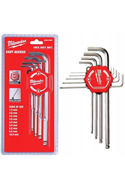 Milwaukee Allen Anahtarı Seti 1.5mm-10mm 9 Parça Metrik
