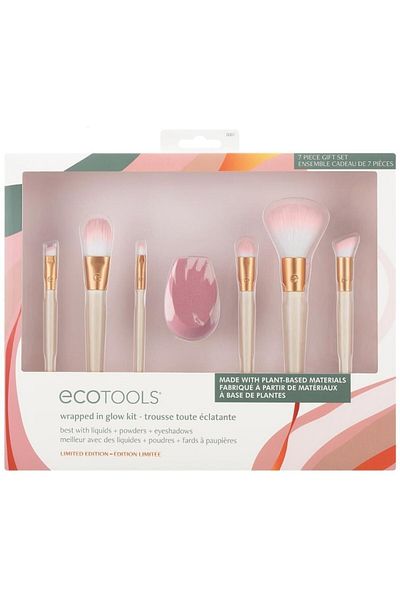 Ecotools Wrapped in Glow Makeup Brush Set - Makeup Brush Set for Perfect Skin and Eye Makeup