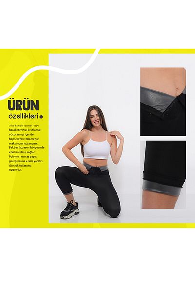 SAUNA SUIT Body Shaping Enhancer Extra High Waist Θερμικό κολάν με αγκράφα