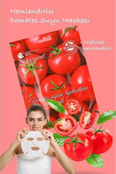 Uniquem Domates Özlü Onarıcı Yüz Maskesi Aqua Moisturizing Mask With Tomato Extract Xlm90