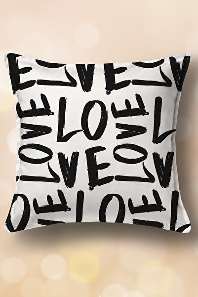 House Effect Kırlent Takım Seti Love Tek - Çift Tarafı Baskılı - Yumuşak Dokulu