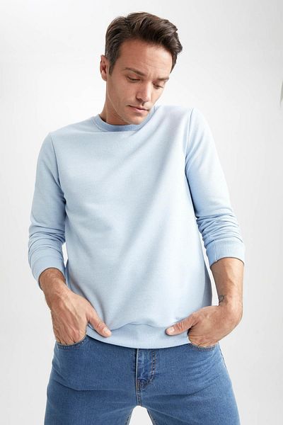 DeFacto Φούτερ Regular Fit Crew Neck Basic