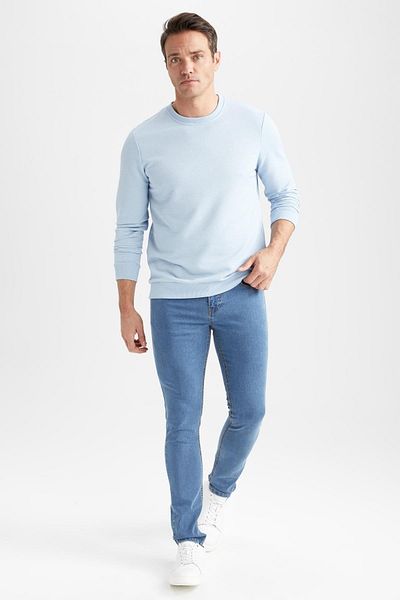 DeFacto Φούτερ Regular Fit Crew Neck Basic
