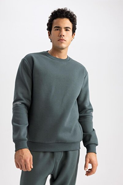 DeFacto DeFactoFit Standard Fit Crew Neck Sweatshirt