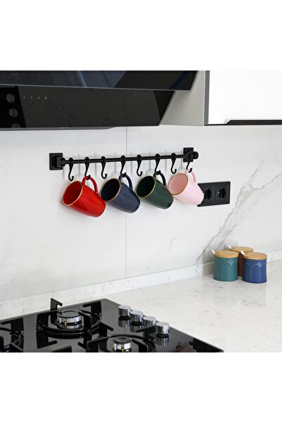 ZENSAN Siyah 8'li Çok Amaçlı Askı Ray