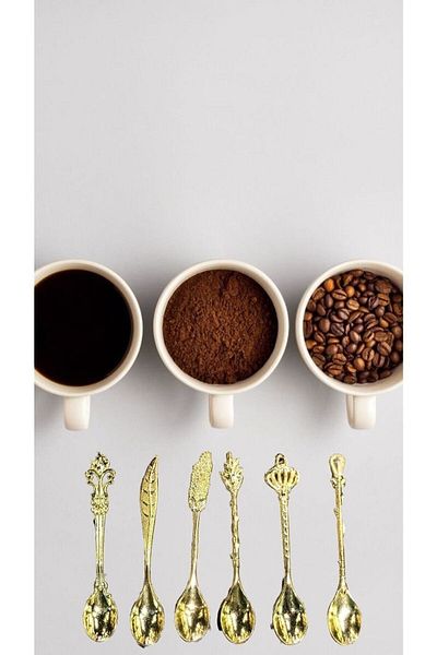 CHANCE GİFT Gold Plated 6 Teaspoon