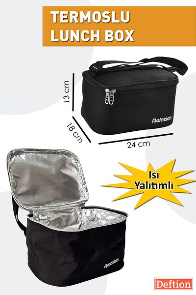 Deftion 5-Piece Boy's School Lunch Box Set Box Water Bottle Cover Thermal with Thermos