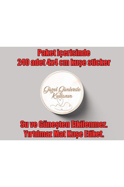 Aysprint Sticker Coated (4X4CM) 240 Pieces - Use in Nice Days -