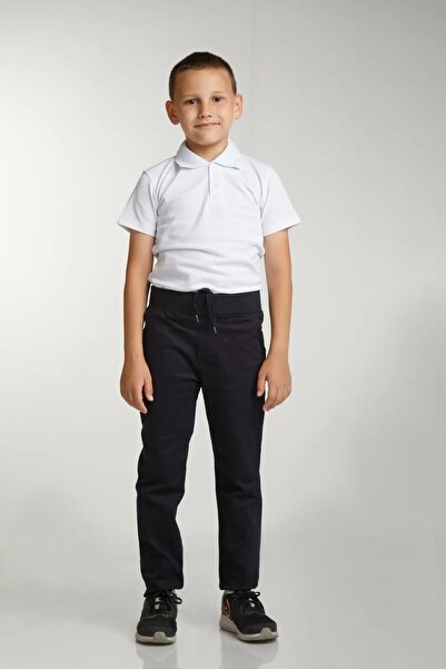 NOBLE STORE Pantaloni de școală pentru băieți cu talie elastică