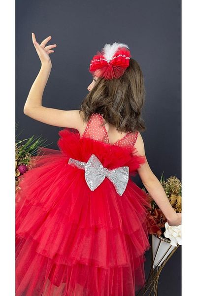 renkli diyar Tutu Evening Dress with Sequined Puffy Skirt for Girl - for Birthday and Graduation