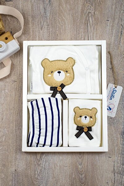 Sitilin Baby Boy Teddy Bear Luxury 5-Piece Hospital Discharge Newborn Set Stl6218