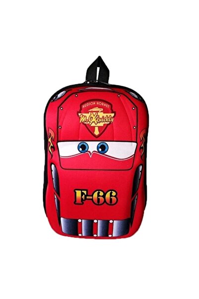 Uniquerrs Children Red Race Car 5d Size Kindergarten Backpack