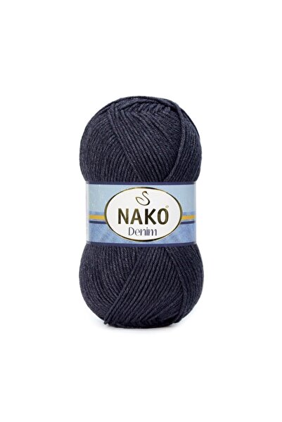 NAKO Τζιν 217 Μαύρο βαμβακερό νήμα πλεξίματος στο χέρι 100 γρ.