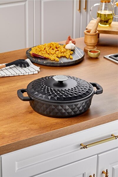 Taç Bella Casting Καπάκι Πλάγια Κατσαρόλα Νο:24 Μαύρο