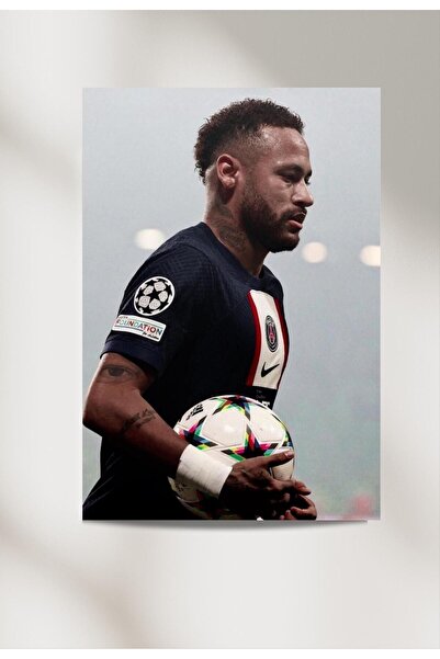 Hobiart Neymar 33x48 Poster Duvar Posteri Çift Taraflı Bant Hediye