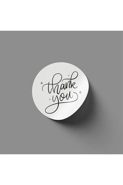 anka design Sticker -Thank You - 48 Pieces - 4cm -