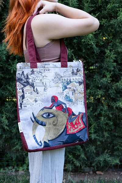 XbyYULA Tapestry umăr Cotton BAG snap Volum mare imprimeu organic plajă-casual-geantă de umăr din pânză