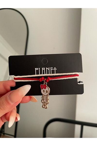 Planet Butik سوار حبل الهيكل العظمي الأبيض