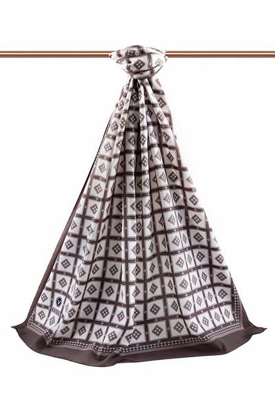 Vissona Γυναικείο σάλι πολυτελείας Medina Silk Mink-2