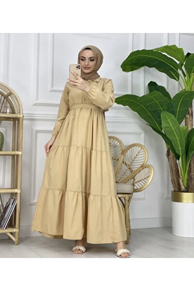 BRM Γυναικείο φόρεμα με κουμπιά Standard γιακά