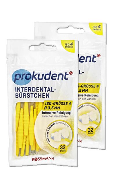prokudent Dental Interface Brush External Diameter: 3.5 Mm - Wire Diameter: 0.7 Mm Yellow (2 Pieces)