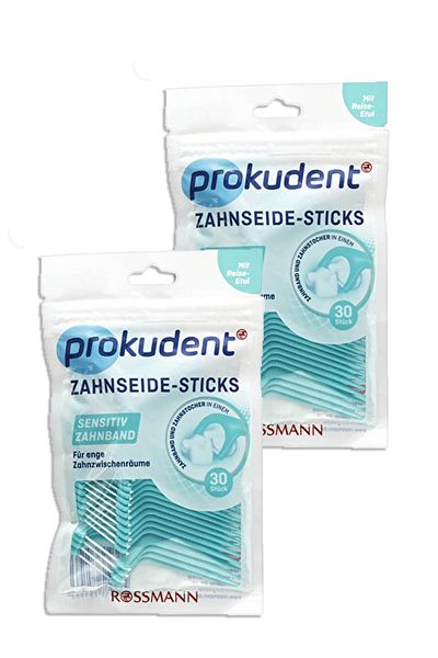 prokudent 2 Pieces of 30 Dental Flosses for Sensitive Gums