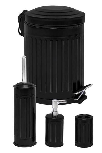 Rossel Premium 4-Piece Bathroom Set Vintage Black Color-14405S