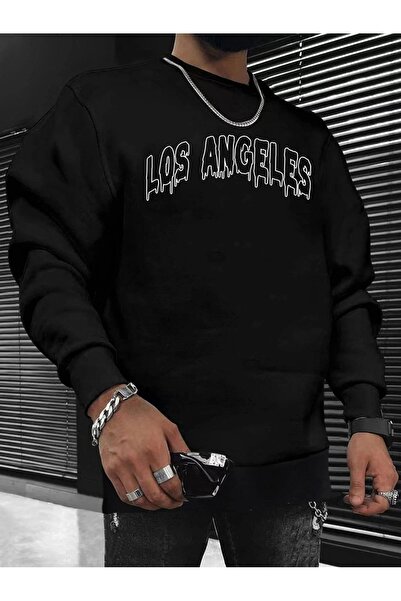 mercoledi LOS ANGELES Принт на велосипедному комірі Унісекс Чорна Oversize Св...