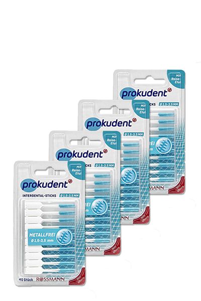 prokudent Metal Free Interdental Interface Brush 1.5-3.5 Mm 40 Pieces (4 Pieces)