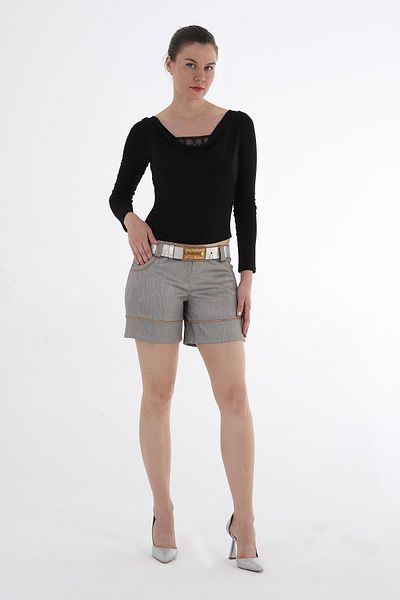 Balizza BLZ-POCKETS AND SLINGS SCREET AND STONE DESIGN BELTED SHORTS