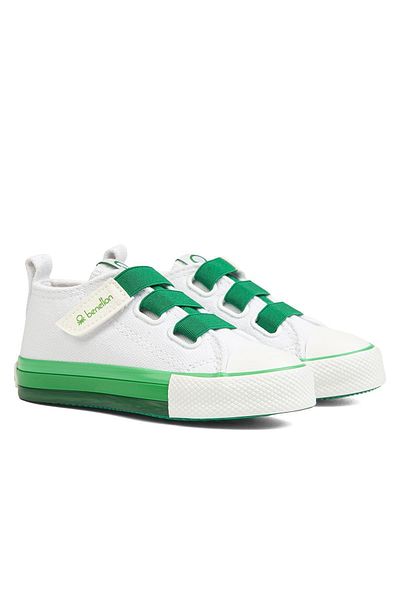 Benetton BN-90649 - White Green Children's Sneakers
