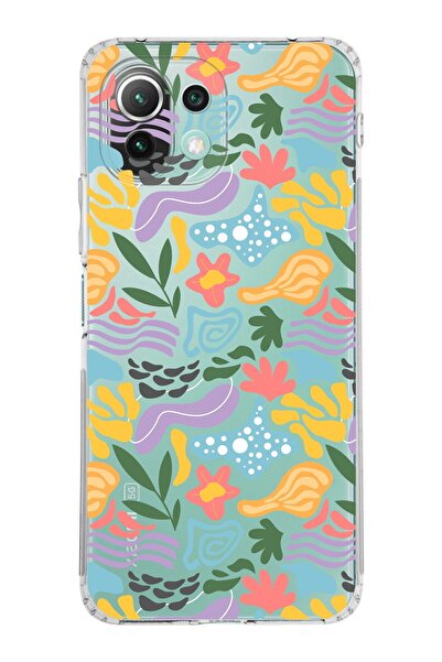 PrintiFy Xiaomi Mi 11 Lite 5G Uyumlu Kamera Korumalı Kapak Memphis Desen Tasa...