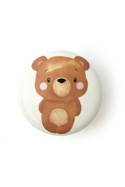 Genel Markalar Ufo Ayıcık Düğme Kulp - Beyaz / Kahverengi