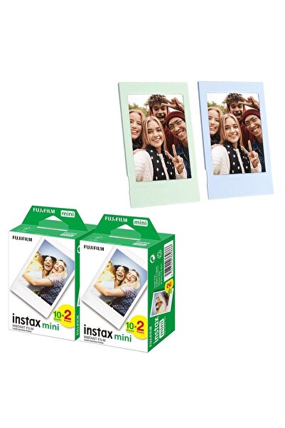 Fujifilm Instax mini 40'lı Film Mavi ve Yeşil 2 Fotoğraf Çerçevesi