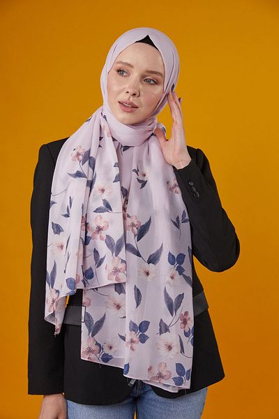 Differenza FLOWERS PATTERNED SHAL - POWDER