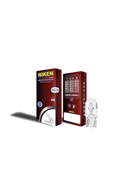 Niken 10 Adet W5w T10 Dipsiz Ampül park tavan plaka ampülü