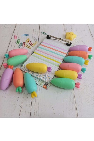 Limmy 6 Colors Carrot Highlighter Marker Pen