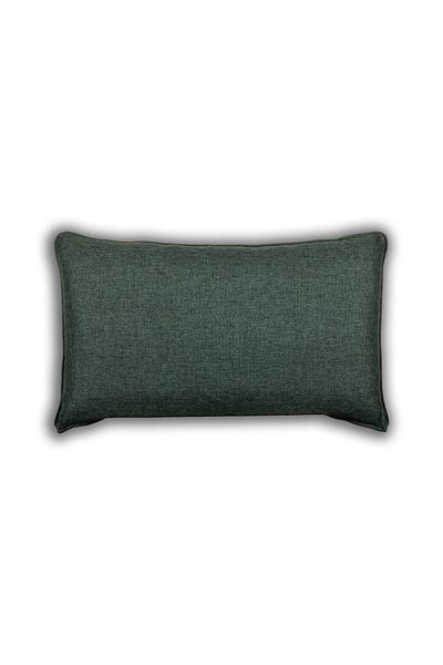 AYPETEKS Emerald-Khaki Green Linen Piping Sofa Back Throw Pillow Cover Garden Set Cover Large Size Throw Pillow Cover