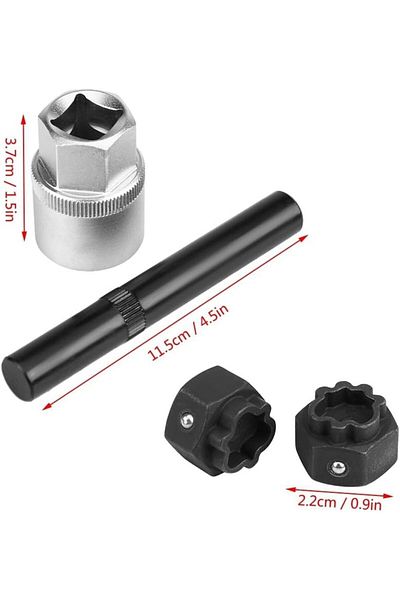 VipDeluXe Wheel lock key set, 22 pieces anti-theft alloy steel screw sleeve tool