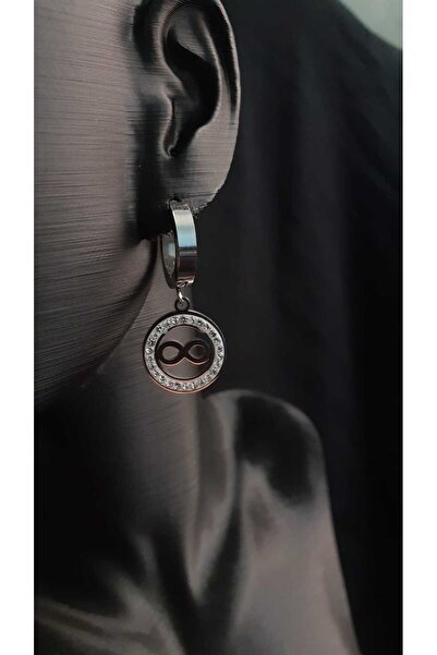 stainless steell Halka Sonsuzluk Sembollü Küpe