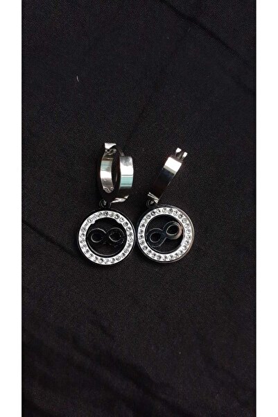 stainless steell Halka Sonsuzluk Sembollü Küpe