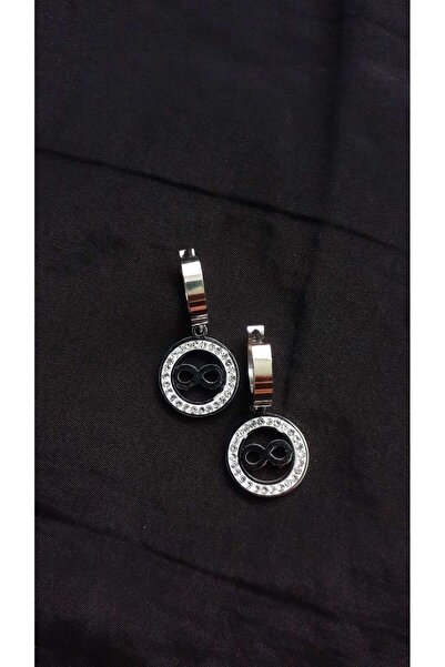 stainless steell Halka Sonsuzluk Sembollü Küpe