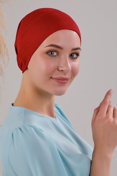 Melodi Scarf Hijab Ready Practical Fitted Pipe Bone Claret Red