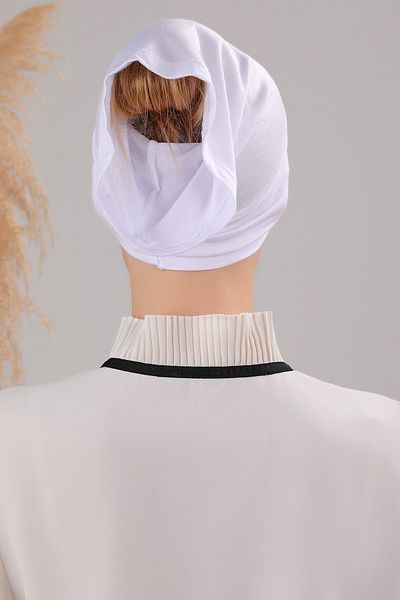 Melodi Scarf Hijab Ready Practical Insert Pipe Bone White
