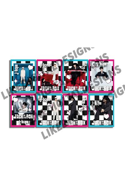 Güneş Kırtasiye BTS J-Hope JAck In The Box Σετ φωτοκάρτας 8 καρτών