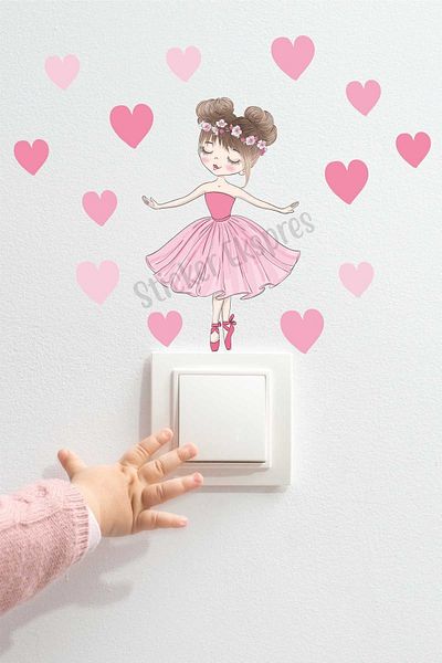 Sticker Ekspres Autocolant de perete pentru priză Ballerina