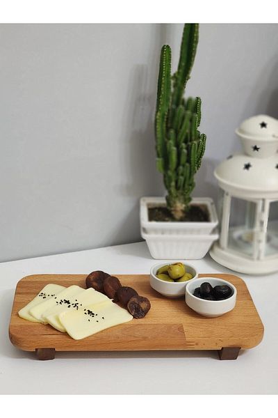 HBS Art Design NATURAL PRESENTATION BOARD CHEESE FRUIT PRESENTATION TABLE WITH 2 COLOR LEGS