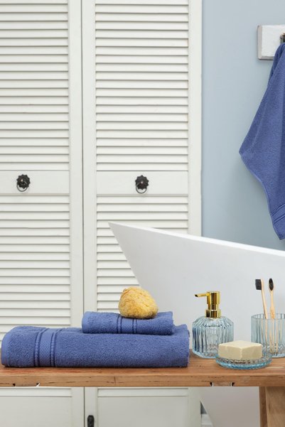 Karaca Home Daily Soft Indigo 100% Cotton Hand Towel 30X50 cm
